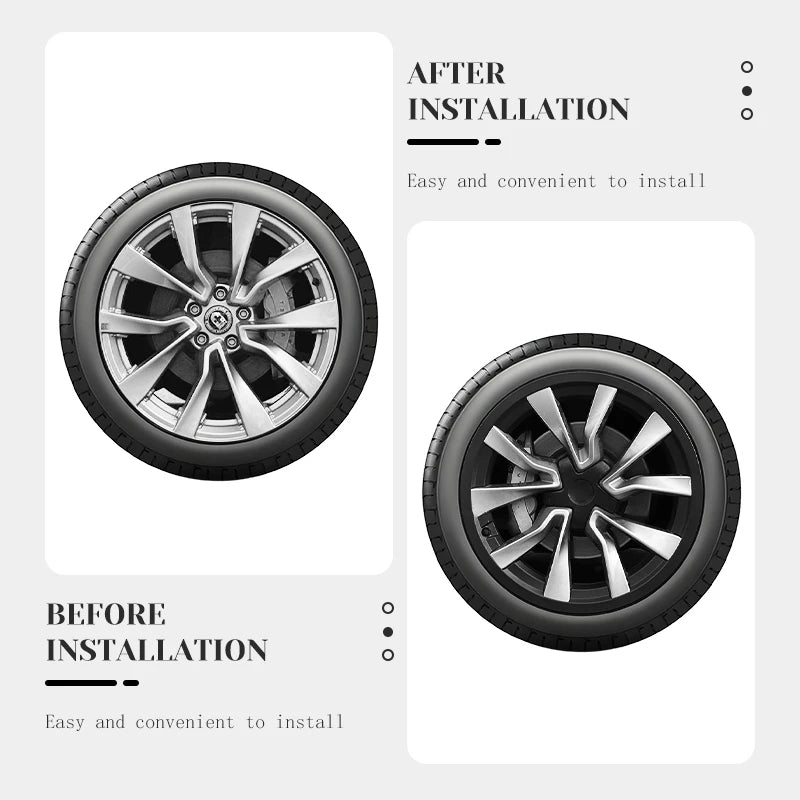 TSLLUG 4PCS 19 Inch Ring Protection Wheel Cover Design For Tesla Model 3 Highland 2024-2026 Hight Protective Rim Cover