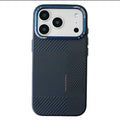 Matte Carbon Fiber Texture Magnetic Case For iPhone 17 16 15 Pro Max Wireless Charging Alloy Lens Shockproof for MagSafe Cover