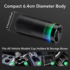 Mini Car Air Purifier Negative Ion Ionizer Odor Eliminator for Smoke Pet Smell Aroma Ambient Light Air Freshener Car Mobile World