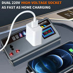 Portable Car Inverter Converter Fast Charging Ports Automotive Charger 12V/24V To 220V Inverter 3 USB Ports Vehicle Accessories CM World
