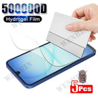 5Pcs Hydrogel Film For Samsung A17 A16 A15 A56 A55 A36 A35 Full Cover Screen Protector For Samsung S25 S24 S23 Ultra Plus Car Mobile World