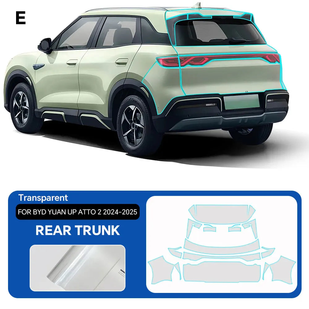 Custom For BYD Yuan UP ATTO 2 2024 2025 TPU 8.5mil Car Paint Protection Film Pre-cut Scratch Resistant PPF Car Accessories Car Mobile World