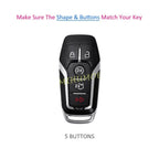 For Ford Lincoln Car Silicone Remote Key Case Cover Keychain Mustang Explorer Mondeo Edge F-150 Fusion MKZ MKC MKX 5 Buttons CM World