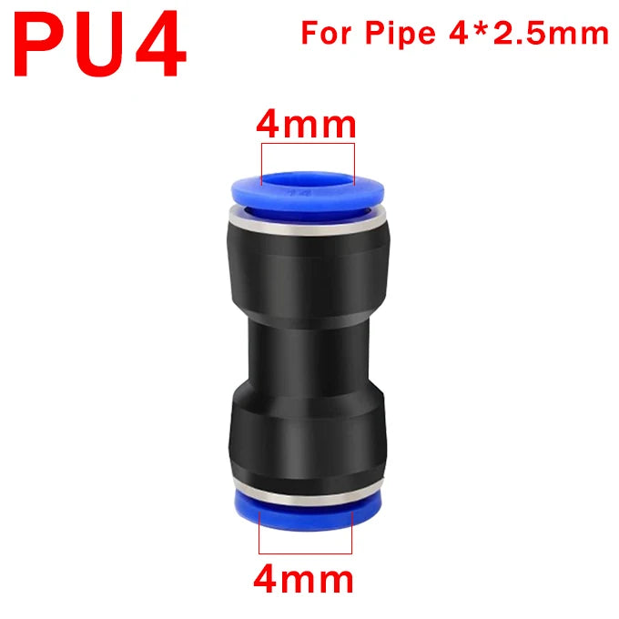 10PCS Pneumatic Fittings Quick Air Connector Hose Fitting Plastic PU PG 4mm 6mm 8mm 10mm 12mm Push Into Tube Pluglug