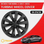 TSLLUG 4PCS Wheel Hub Caps For Tesla Model 3 18" Aero Wheels 2017-2023 18-inch Turbine Style Car Wheel Hubcap Accessories