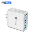 55W 3 USB 3 PD Charger Fast Charging QC3.0 Travel Charger For iPhone 15 14 Samsung Xiaomi Mobile Phone Adapter EU KR US UK Plug Car Mobile World