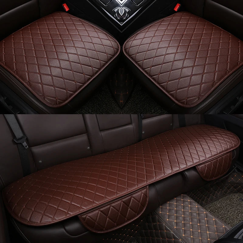 Universal Car Seat Covers PU Leather Seat Cover Auto Interior Accessories Mat Protector Car Leather Support Pad Car Seat Covers CM World