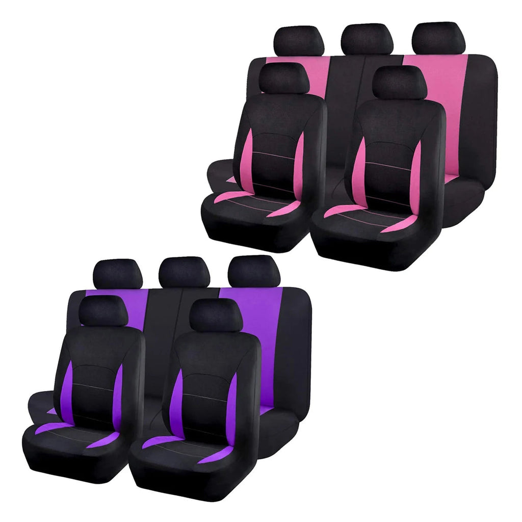 Four Seasons Polyester Fabric 5 Seats Universal Car Seat Cover Full Set CM World