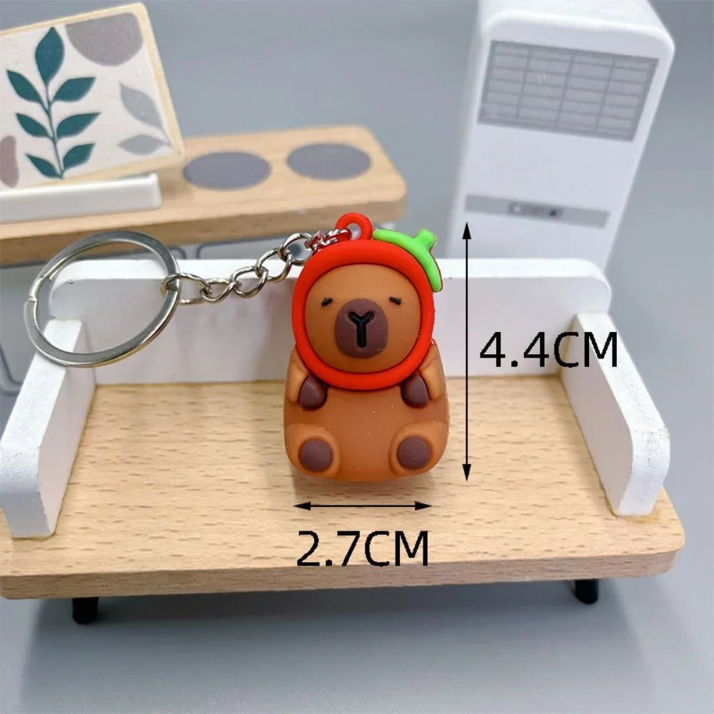 Creative Cute Capybara Keychains For Car Keychain Anime Cartoon Capibala Pendant  Women Doll Keyring Charm Holiday Gifts Jewelry CM World