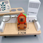 Creative Cute Capybara Keychains For Car Keychain Anime Cartoon Capibala Pendant  Women Doll Keyring Charm Holiday Gifts Jewelry CM World