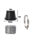 Car Front Bumper Air Intake System Funnel Pipe Set Vent Tube Kit Universal Turbo Air Inlet Tuyere Round/Square Nozzle Accessorie CM World