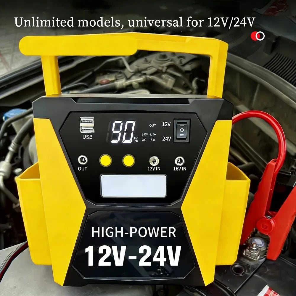 70000mAh 8000A Peak 12V/24V Heavy Duty Car Jump Starter for TrucksPower Station Auto Starter  Booster For Car Motorcycle Truck