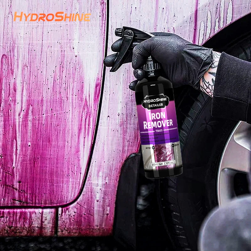 Hydroshine Iron Remover Car Detailing Fallout Spray Decontamination Kit Rust Remover Spray for Brake Rim Metal Surface Particles CM World