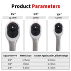 New Frosted Quick Ratchet Wrench Oil-resistant 72 Tooth Drive 1/4 3/8 1/2 Inch Socket Two-way Flying Wrench DIY Hand Repair Tool Car Mobile World