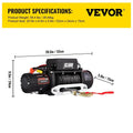 VEVOR 13500 LBS 12V Electric Winch Synthetic Tow Rope Winch 24M/92FT Lifting Hoist for 4X4 Car Trailer ATV Truck Off Road Boat CM World