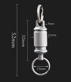Super Light TC4 Titanium Men Alloy Keychain High Quality Quick Release Mini CAR Key Chain Convenient Detachable Key Ring CM World