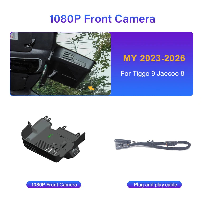 New! Dashcam For Chery Tiggo 9 Jaecoo 8 J8 Chery Fulwin T10 2023-2026 Car Dash Cam Camera DVR Wifl Plug And Play Video Recorder Car Mobile World