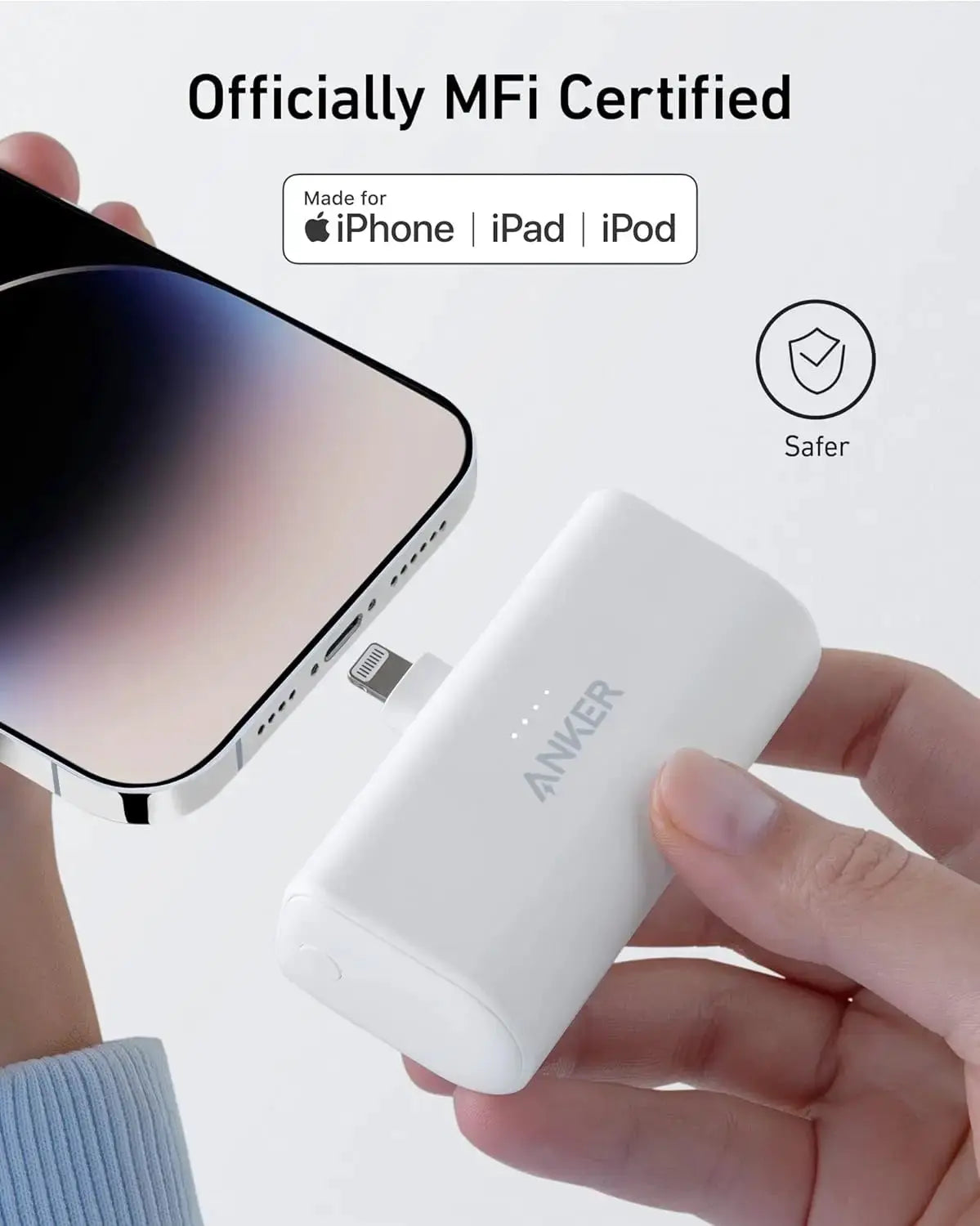 Anker A1645 Nano Mini Power Bank 5000mAh Portable Charger 22.5W USB-C Connector Spare Battery for IPhone 15 14 13 12 11 Pro Max Car Mobile World