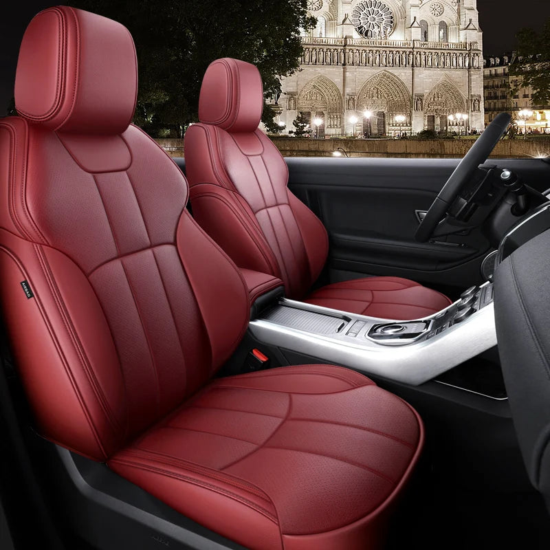 Custom Fit Car Seat Cover Full Set Specific For Land Rover Range Rover Velar Evoque Sport Discovery 3 4 5 Defender Seat Cover CM World