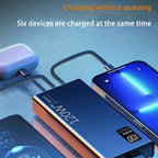 Lenovo 120W 50000mAh High Capacity Power Bank 4 in 1 Cables Super Fast Charging Power Bank Portable Charger For iPhone Samsung Car Mobile World