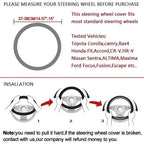 Suitable for Geely Monjaro Coolray Tugella GX3 Atlas Emgrand EC7 GC6 GC9 CK EC8 carbon fiber suede car steering wheel cover CM World