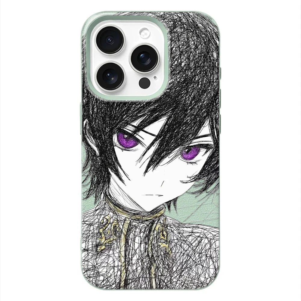 Anime Couple Ultra Protective Case For Iphone 14 Pro Max 13 12 11 17 16 15 Plus 17E Air Soft Leather Cover