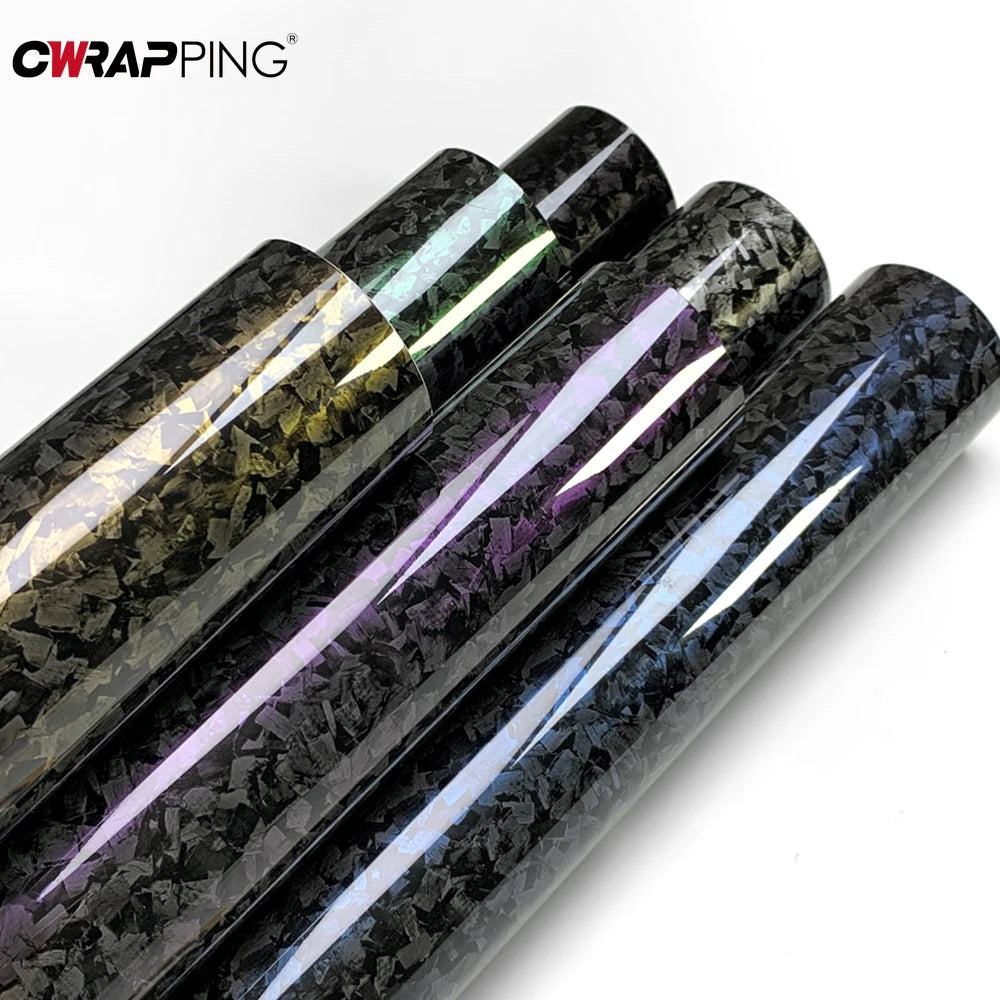 PET Forged Carbon Wrap Self-adhesive Car Wrap Vinyl Auto Tuning Waterproof Motorcycle Stickers Custom Fit Car Film Accessories Car Mobile World