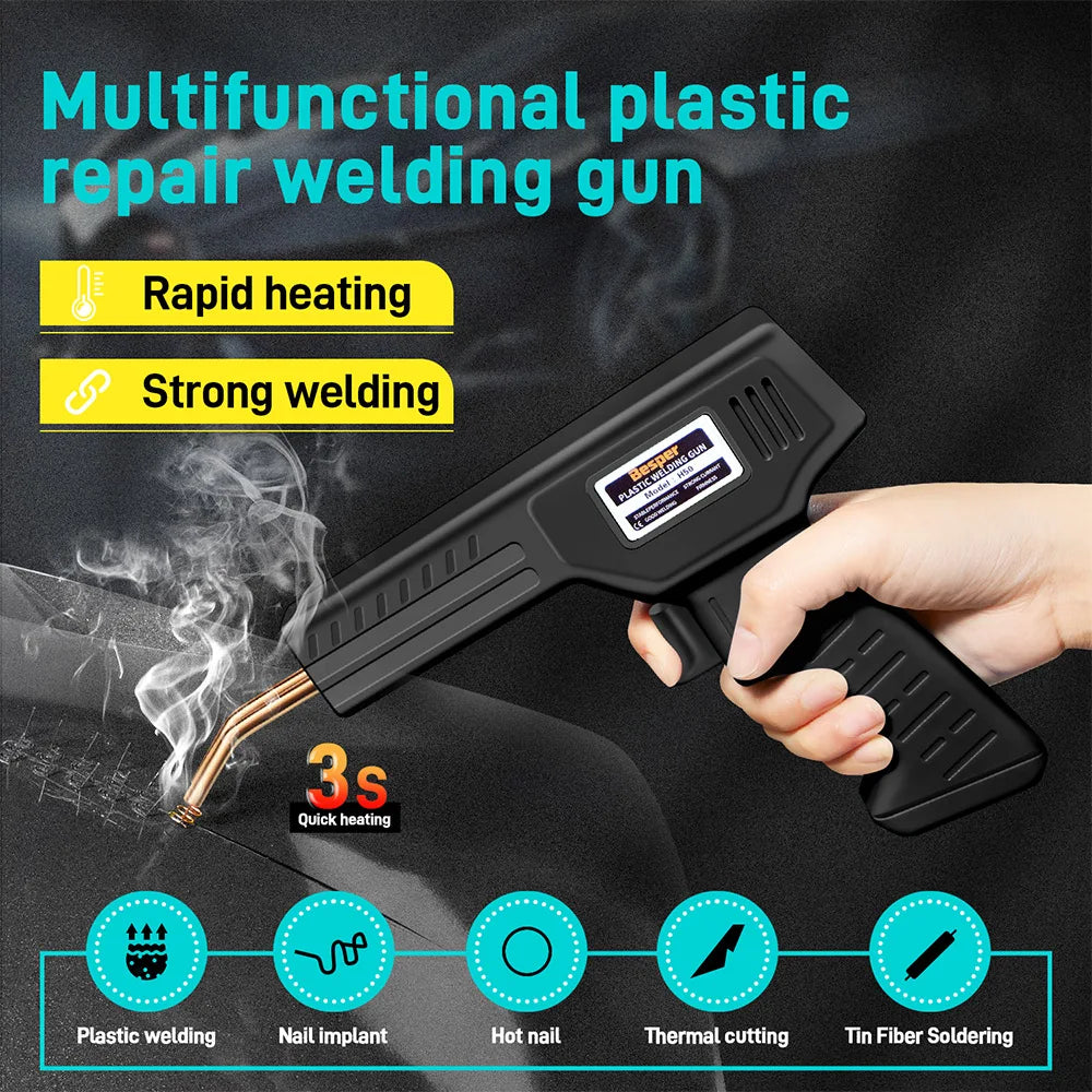 50W Plastic Welder 1000-200PCS Hot Stapler Plastic Repair Kit, Plastic Bumper Soldering Iron 2-in-1 For Car Bumper Crack Repair CM World