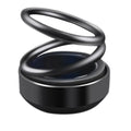 Solar Energy Vehicle Aromatherapy Rotating Double Ring Suspension Car Air Freshener Eliminate Odor Purify Air