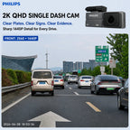 PHILIPS Dash Cam F04 2k Mini Car Camera With 1.47 Inch Ips Screen Wifi App Control Night Vision 24h Parking Monitor Car Dvr Car Mobile World