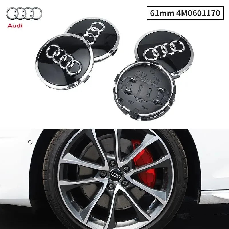 4Pcs 60MM 61MM 68MM 69MM Car Styling Wheel Center Cap Hub Covers 4B0601170 For Audi A3 A4 A5 A6 A7 A8 S4 S6 TT Accessories