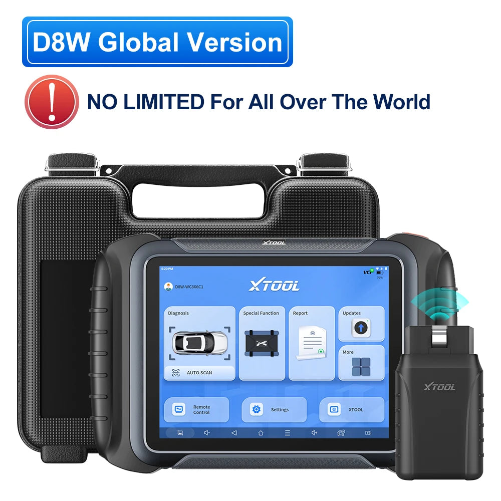 XTOOL D8W WiFi All System Diagnostic Tool With Topology Map 42+ Reset ECU Coding Key Programming CAN FD DoIP FCA Upgraded of D8
