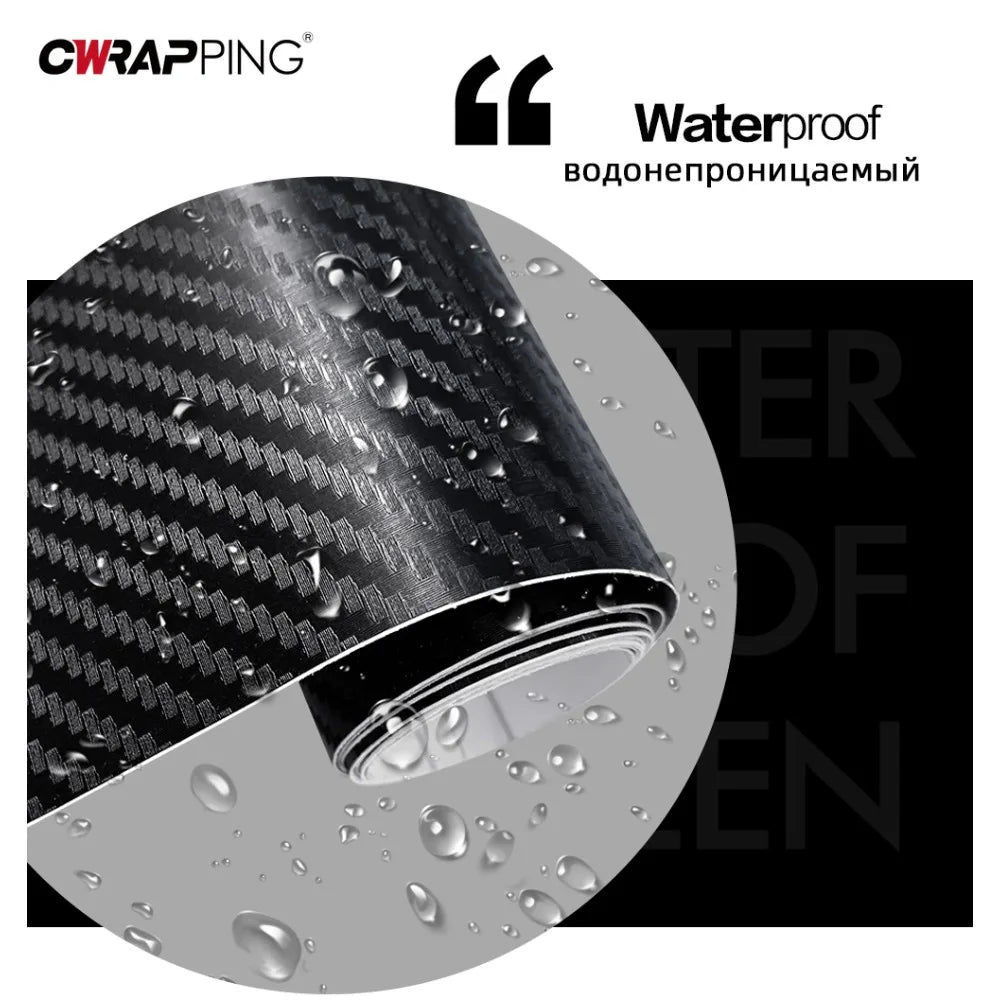 127cm 3D Carbon Fiber Vinyl Wrap Car Exterior Protection Motorcycle Waterproof Vinyl  Auto Styling Film for Cars Accessories Car Mobile World