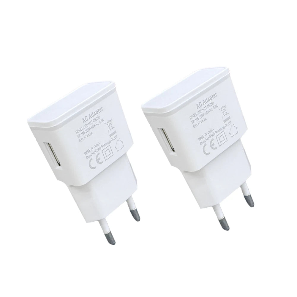 2 PCS 10W USB Wall Charger 5V 2A Power Adapter Universal CE Certified USB Cell Phone Charger Compatible with Samsung Galaxy Car Mobile World