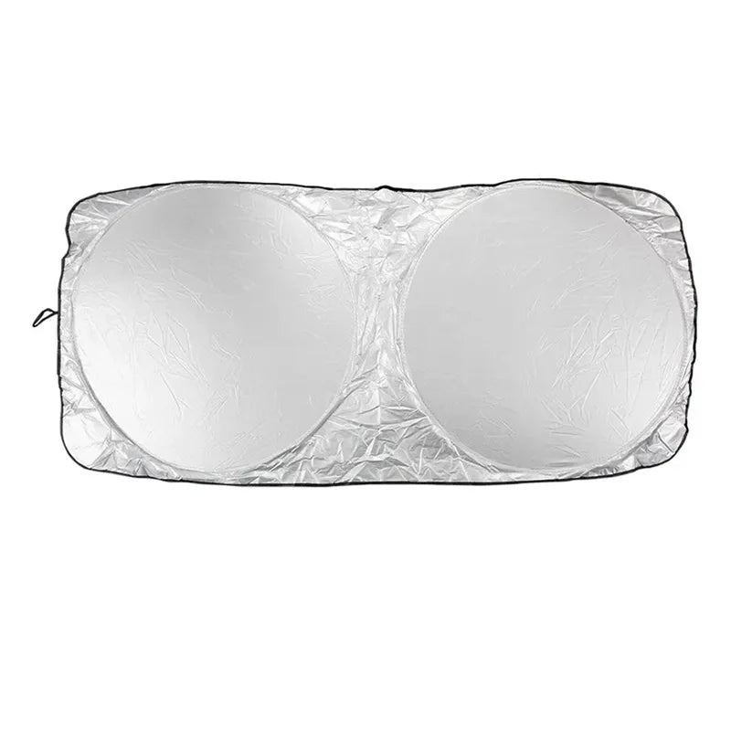 Car Windshield Sun Shade Foldable Aluminum Foil Sun Visor Auto Front Window Sunshade UV Protection For Most Cars SUV Truck