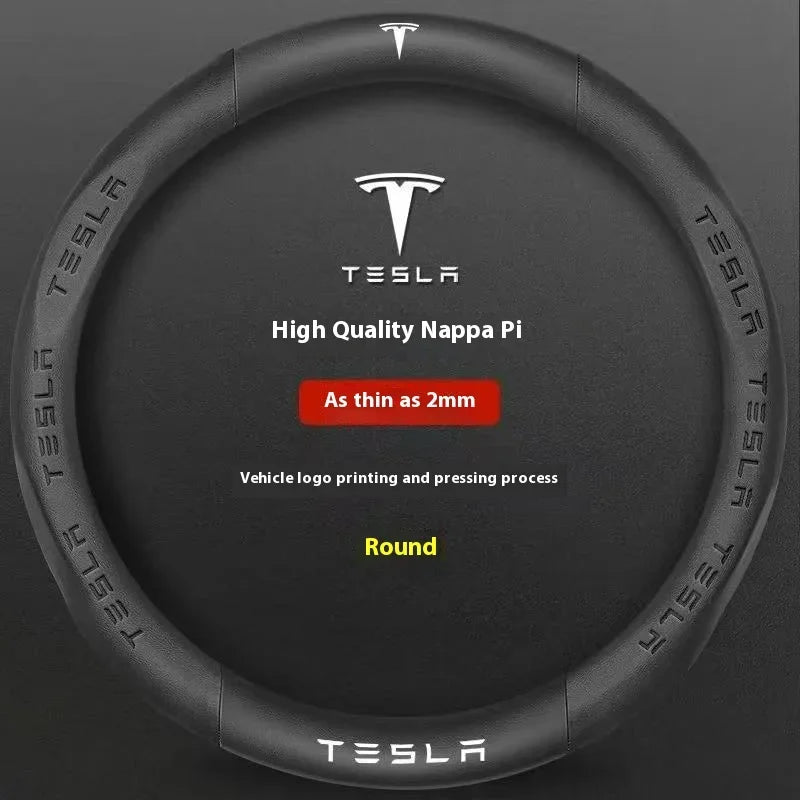 Car Steering Wheel Cover for Tesla Model 3 Model S Y X Roadster 2019-2025 Auto Interior Steering Wheel Accessories Anti-Slip