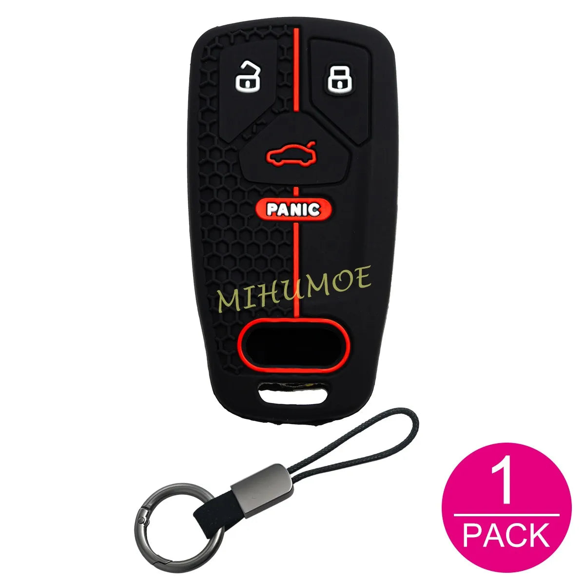 Remote 4 Buttons Key Case Keychain Shell Fob For Audi Q5 Q7 TT A4 B9 A5 S4 S5 SQ5 TT 2021 2022 2023 Silicone Key Holder Cover CM World