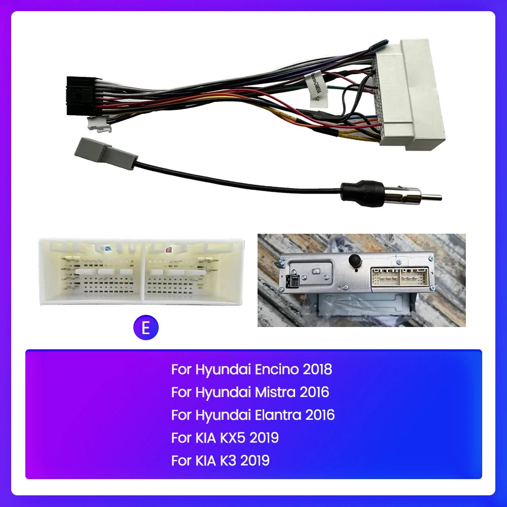 Power Cable For Hyundai Kia Android Car Radio Stereo Car Audio MP5 Player GPS Central Automotive Multimedia Player Accessories CM World
