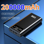 120W 200000mAh Power Bank Super Fast Charging Battery High Capacity Digital Display Power Bank For iPhone Samsung Huawei Car Mobile World