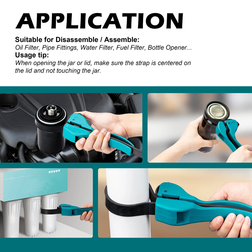 3PC Universal Rubber Strap Wrench Multifunctional Strap Wrench Set Oil Filter Strap Wrench Set Adjustable Wrench Tool for filter Car Mobile World
