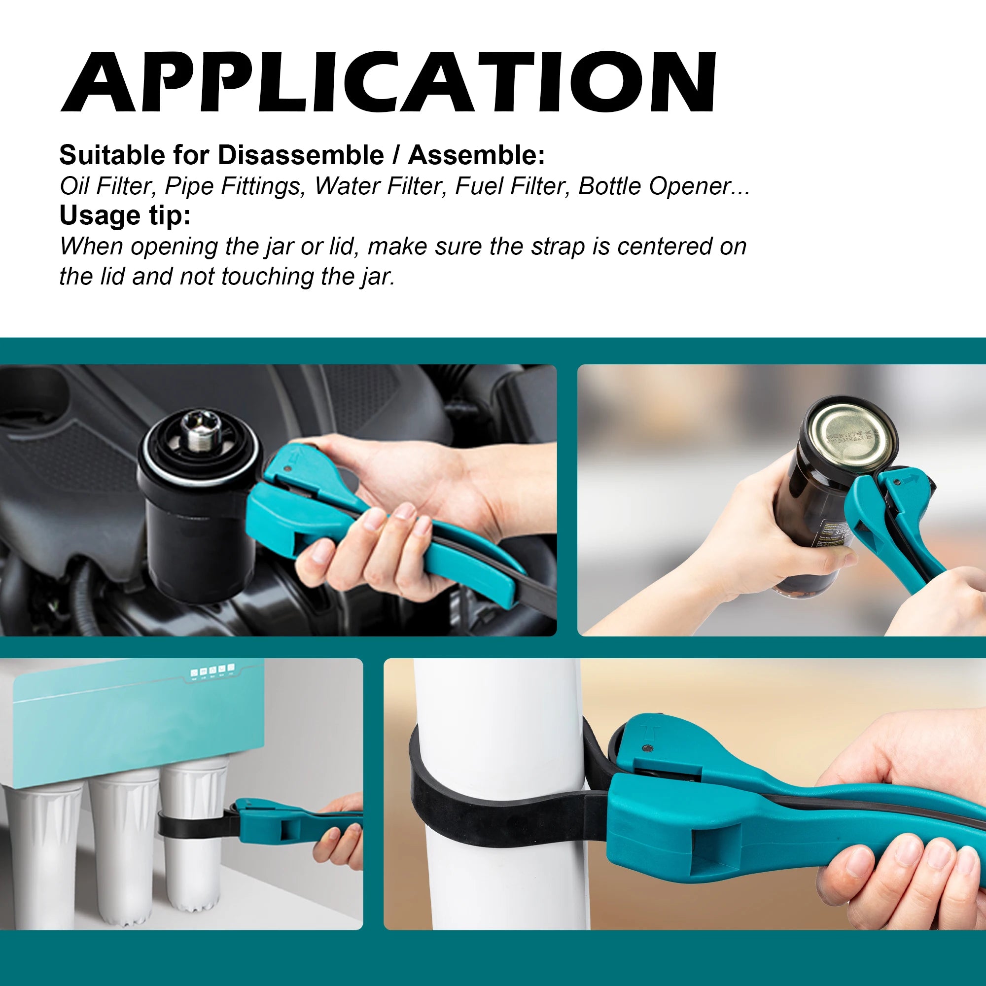 3PC Universal Rubber Strap Wrench Multifunctional Strap Wrench Set Oil Filter Strap Wrench Set Adjustable Wrench Tool for filter Car Mobile World