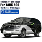 For TANK 500 Outdoor Full Car Cover With Zipper Snow Cover Sunshade Waterproof Dustproof Exterior Protection