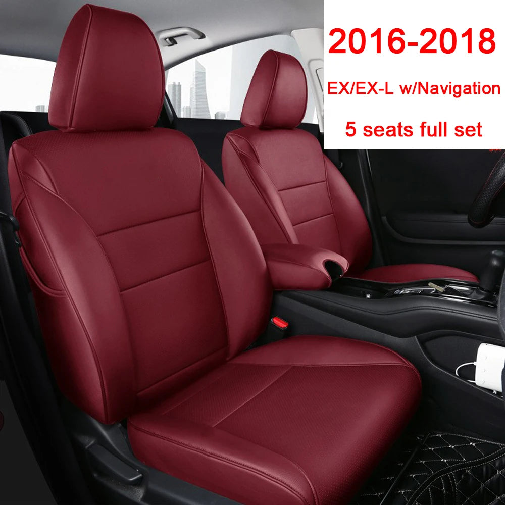 Car Special Seat Covers For Honda Vezel HRV XRV 2016 2017 2018 2019 2020 2021 2022 Car Seat Protective Cover Leather Cushion