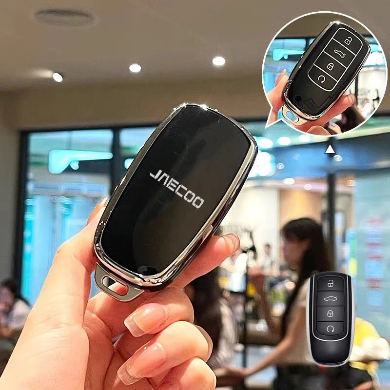 For Chery Jaecoo 7 J7 J8 phev 2025 2024 2023 TPU Car Key Case Cover Protection Shell Auto Keychain Interior Supplies Accessories