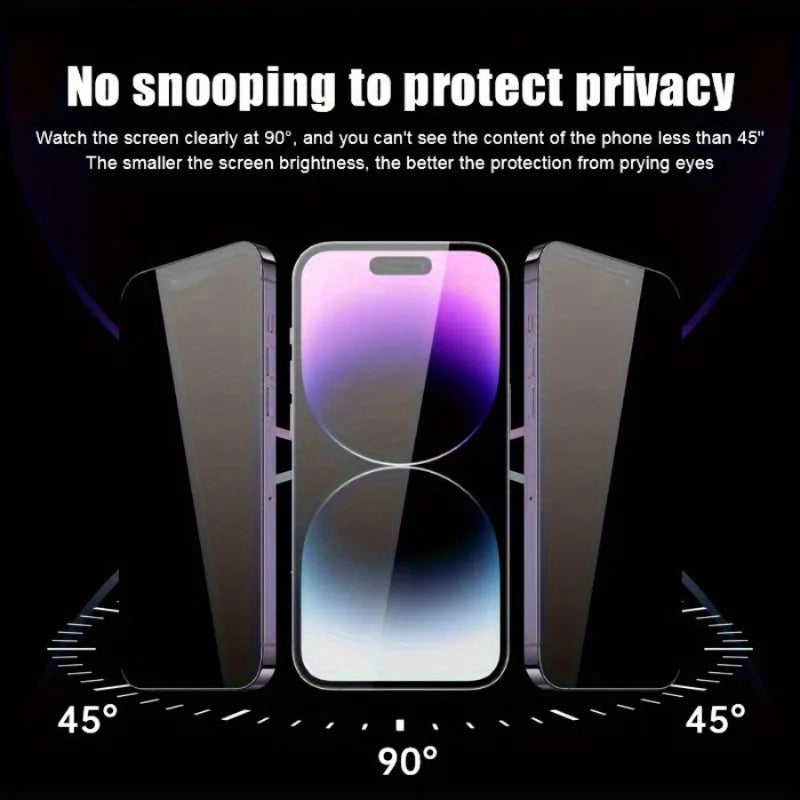 2Pack Privacy Tempered Glass For IPhone 17 Pro Max 16e Screen Protectors For iPhone 15 14 13 12 11 Pro Max Plus XR XS Max Glass Car Mobile World
