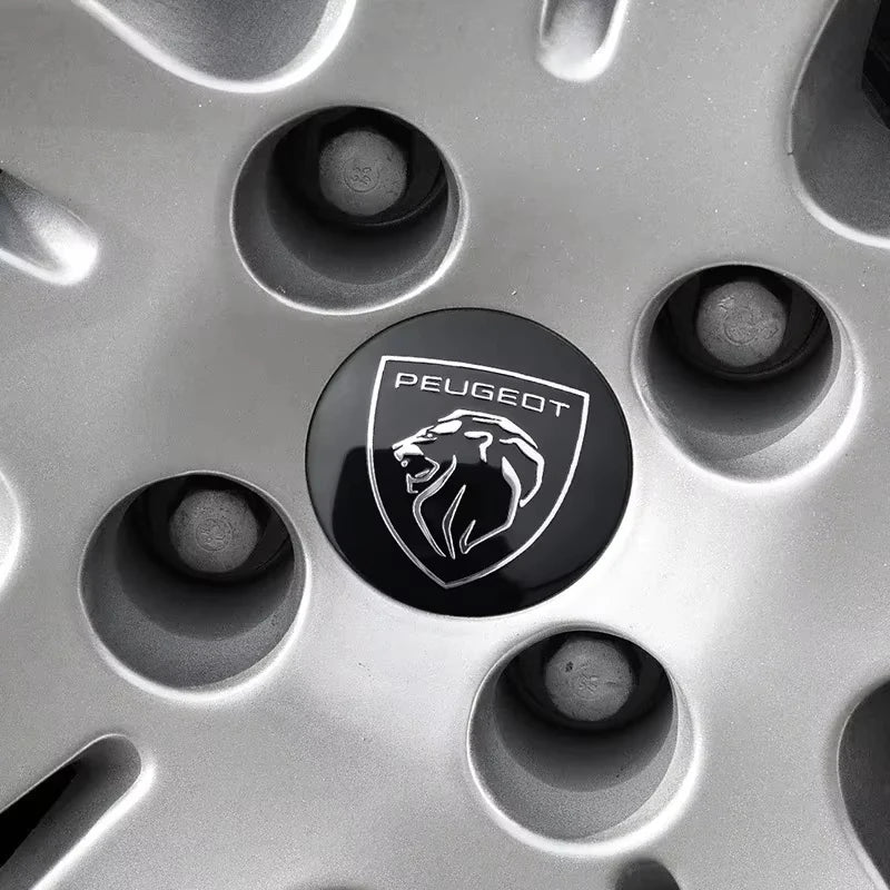 60mm Car Wheel Hub Caps Tire Center Cover Emblem Badge Auto Styling Accessories Fit Peugeot 206 207 307 308 508 2008 3008