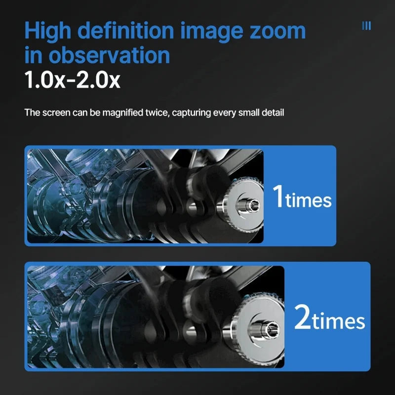 1080P HD Industrial Endoscope Camera with 4.3' IPS Screen 8mm Waterproof Borescope for Car Engine Sewer Pipe Inspection