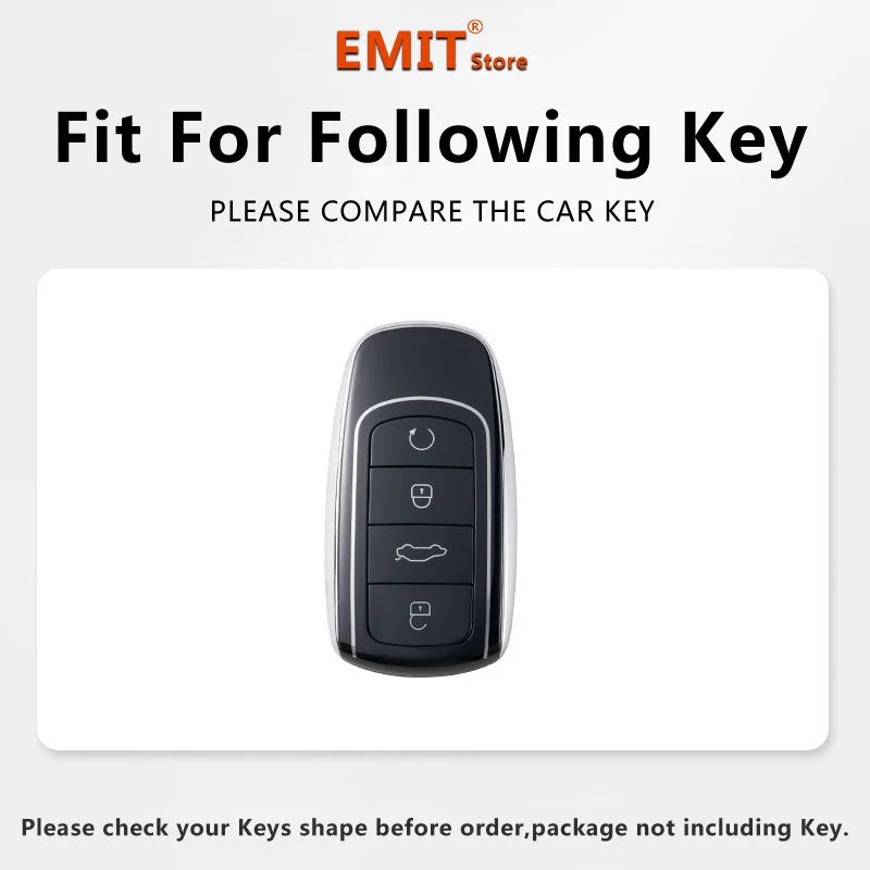Zinc Alloy Key Fob for Chery Omoda 9 C5 5 Phev Premium 2025 2026 Keychain Remote Case Cover Holder Housing Shell Car Accessories
