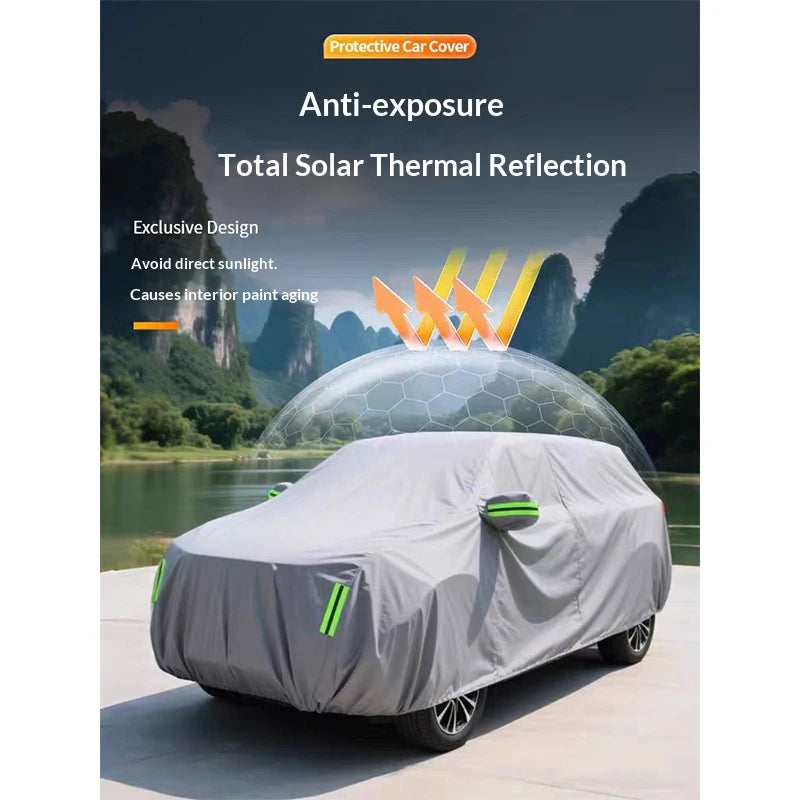 Heavy Duty Full Car Cover Waterproof All Weather,For Mercedes ML-Class ML250 ML320 ML350 ML400 ML430 ML450 ML500 ML55 ML63 AMG Car Mobile World