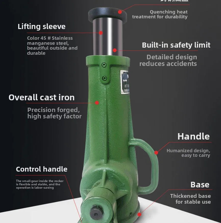 16 Ton Vertical Screw Jack - Hand-Cranked Mechanical Gear Jack for Bridge Lifting CM World